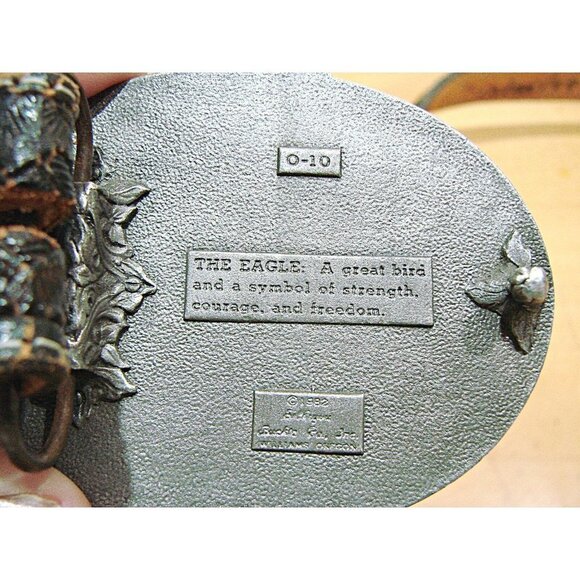 Nocona Leather Belt and 3D Flying Eagle Siskiyou Buckle Size 40 Vintage 1982 USA - Picture 10 of 12